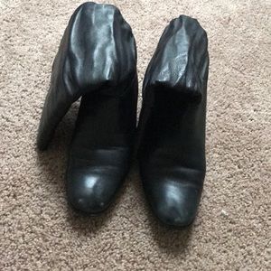 Shin high black boots